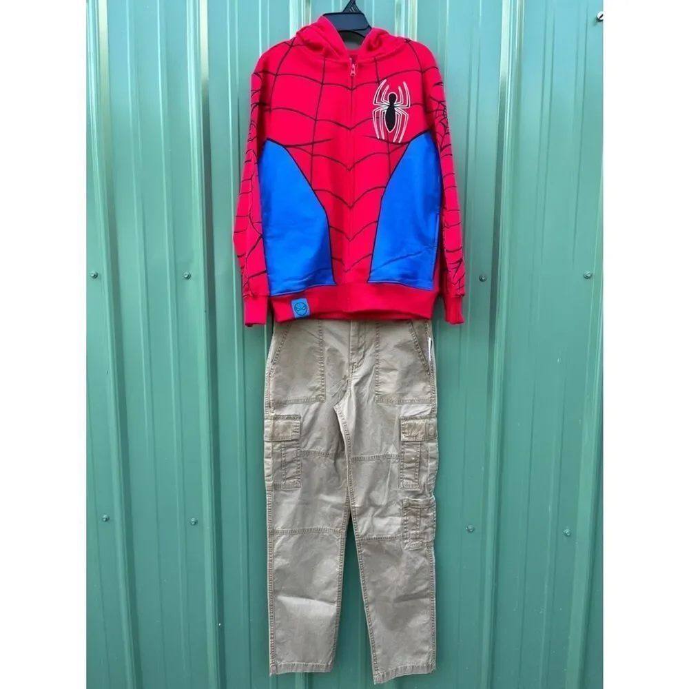 Boys T-Shirts Shorts Pants & Sideman Zip Hoodie 6-Piece Set Size L